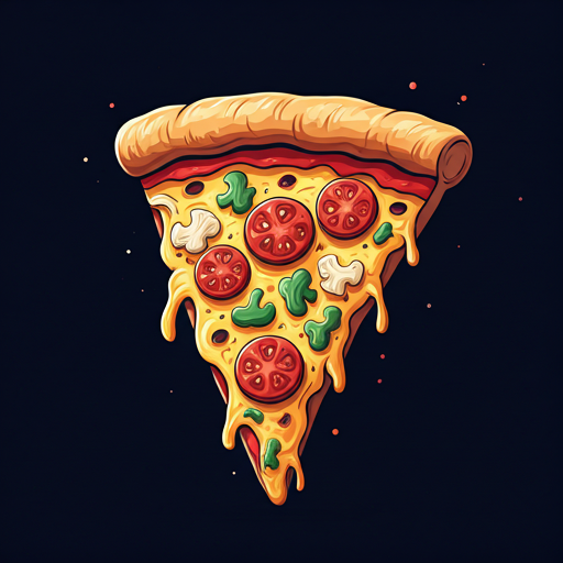 Cartoony pizza slice